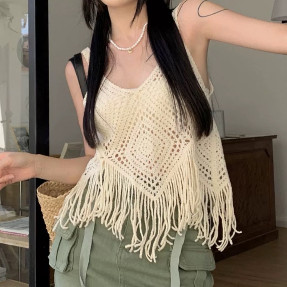 Bohemia style camisole holiday beach outfit